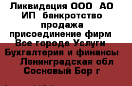 Ликвидация ООО, АО, ИП, банкротство, продажа, присоединение фирм - Все города Услуги » Бухгалтерия и финансы   . Ленинградская обл.,Сосновый Бор г.